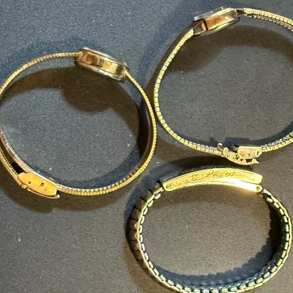 Vintage Lot 3 Items: Ladies Timex & Wittnhauer Watches, Photo Wrist Band - Picture 4 of 4